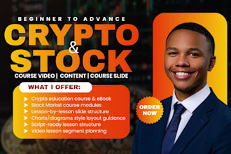 do crypto trading video editing, stock market, video course content, ppt slides