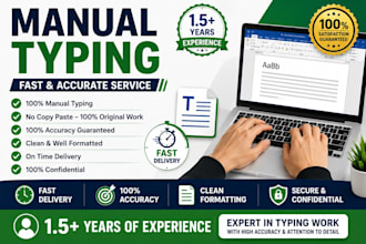do manual typing from images and notes