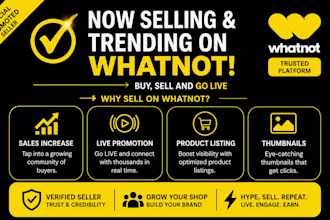 be your whatnot expert, boost whatnot views and sales with whatnot promotion