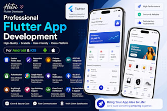 create a high quality flutter app for android and ios