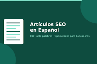 write SEO optimized articles in spanish