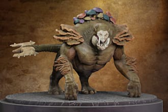 sculpt 3d characters and creatures of different detail level
