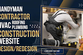 design plumbing hvac website roofing handyman website cleaning plumber roofing