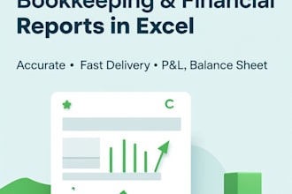 do  bookkeeping ,erp accounting and financial reporting in excel