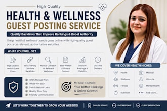 build high quality backlinks from health and wellness websites