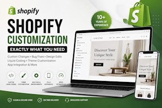 customization in shopify site