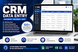 do professional crm data entry and contact list updating
