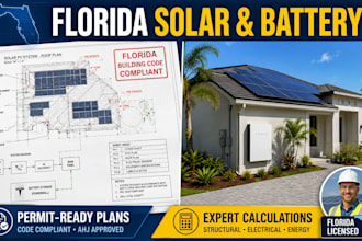florida solar battery backup panel layout solar construction and load analysis