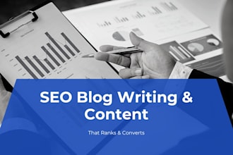 write SEO optimized blog posts and articles for your website