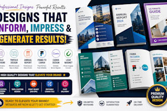 bifold brochure annual report figma to canva canva trifold design lead magent