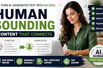 humanize ai content into natural, engaging, and plagiarism free writing