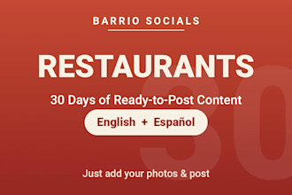 create a bilingual english spanish social media calendar for restaurants