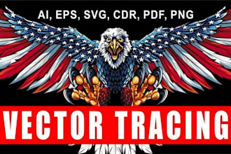 do vector tracing, logo redraw, and vector conversion