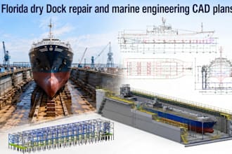 draft florida dry dock repair and marine engineering cad plans