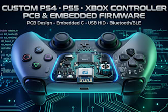 design custom ps4 ps5 xbox controller pcb and embedded firmware