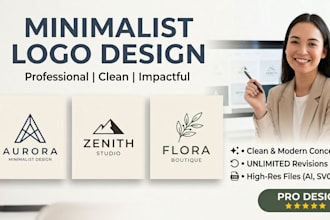 design a clean modern logo with source files