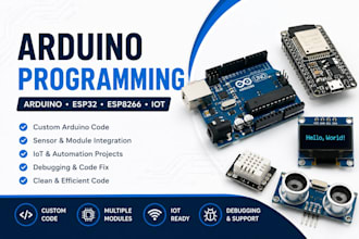 develop custom arduino projects, code, and firmware