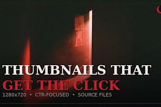 design a scary youtube thumbnail for your horror channel