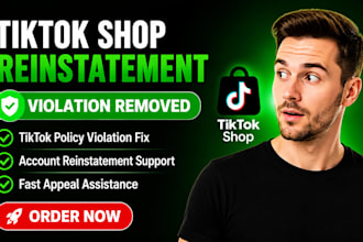 remove tiktok shop violations and complete tiktok account reinstatement