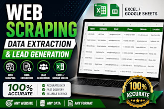 scrape website data into excel or google sheets
