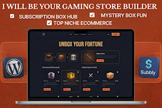 build mystery box or subscription box website wordpress gaming subbly game store