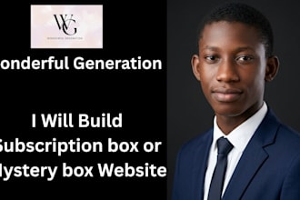 build subscription box or mystery box website gaming site, card store design