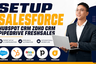 setup salesforce hubspot zoho pipedrive freshsales