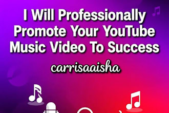 professionally promote business youtube music to top social