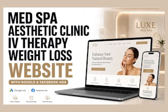 design med spa, aesthetic clinic, weight loss website google ads facebook ads