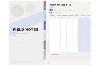 design a custom PDF planner template for goodnotes or notability
