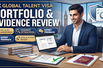 review and optimize your UK global talent visa portfolio and evidence