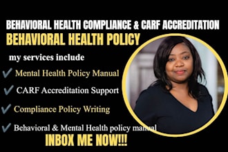 write behavioral and mental health compliance policy and do carf accreditation