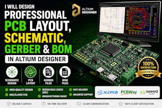 design professional pcb layout, schematic, gerber and bom in altium designer