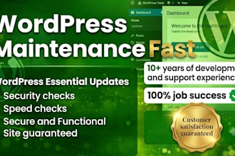 provide wordpress maintenance, updates, and support