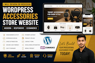 design or redesign a modern accessories store website