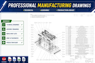 create manufacturing, assembly and technical drawings