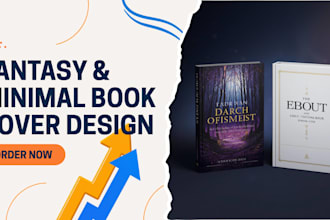 fantasy, fiction and minimal book and ebook cover
