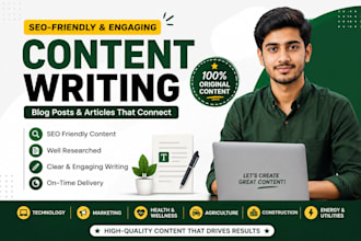 write SEO friendly blog posts and articles