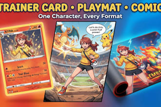 draw pokemon trainer card, pokemon tcg, pokemon playmat, fakemon, pokemon comic