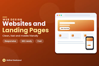 build a clean responsive one page website or landing page