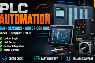 build plc automation with hmi, sensors, and motor control