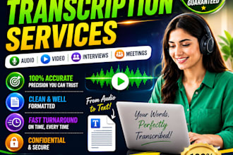 do accurate audio video transcription manual and fast