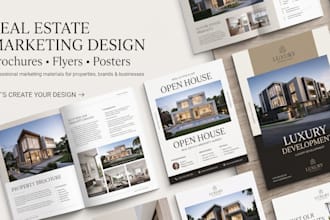 german real estate marketing brochures, flyers and posters for brands businesses