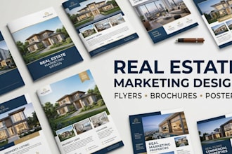 design real estate marketing brochures, flyers and posters for brands businesses