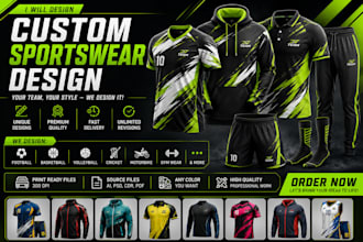 design custom sportswear, jerseys and polo shirts
