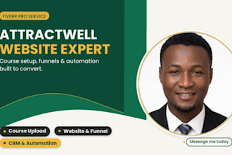 design attractwell website, and sales funnel