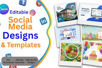 design custom canva templates for social media and business