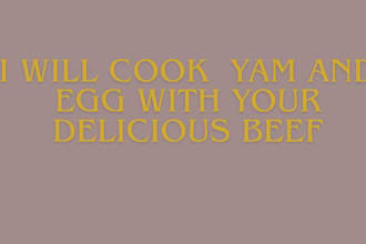 cook yam and delicious egg with beef