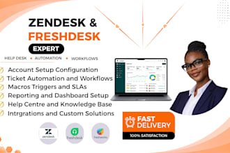 setup zendesk or freshdesk help desk, zendesk automation
