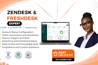 setup zendesk or freshdesk help desk, zendesk automation